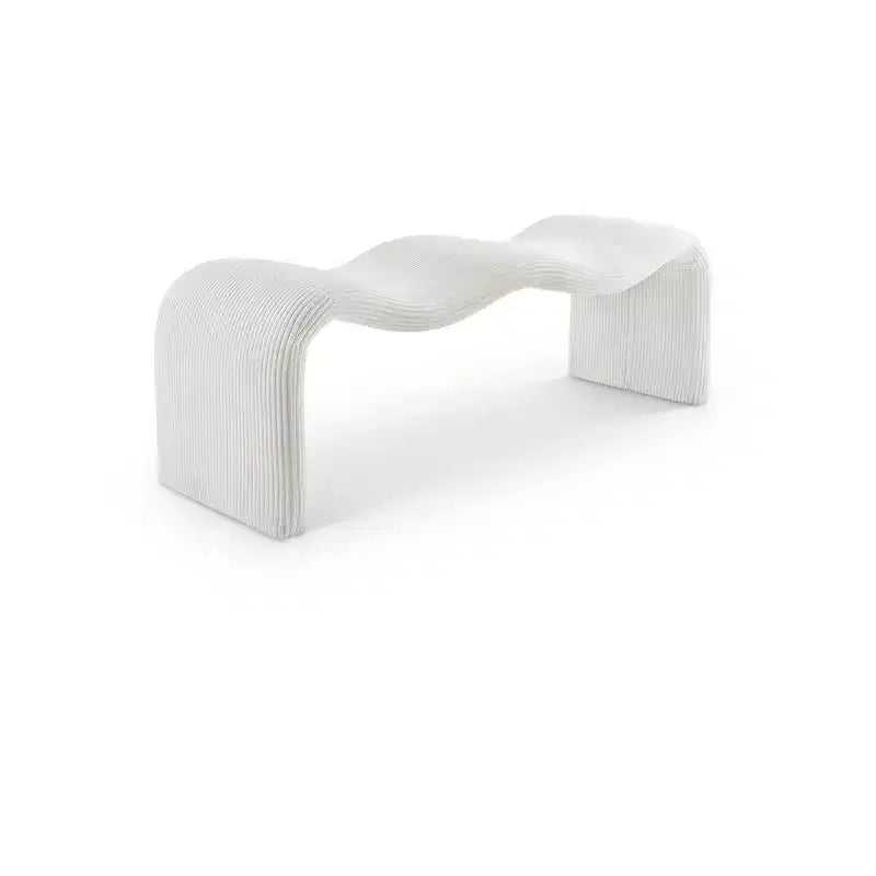 Meridian Furniture, Panca in tessuto a coste Willow