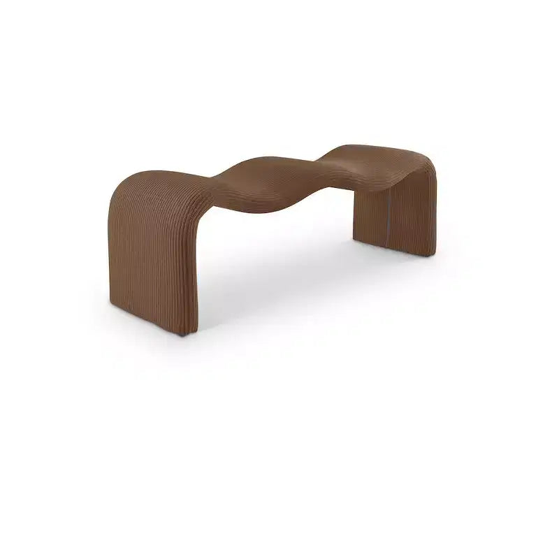 Meridian Furniture, Panca in tessuto a coste Willow