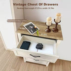 Cassettiera Acekool a 5 cassetti, cassettone alto in stile rustico con maniglie in metallo, organizer moderno in legno per camera da letto, soggiorno, ingresso