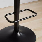 CLIHOME Sgabelli da Bar in Legno Curvato Noce, Moderni di Metà Secolo, Regolabili in Altezza per Bancone, Rivestiti in Pelle, Sedie da Bar Girevoli a 360°, Beige