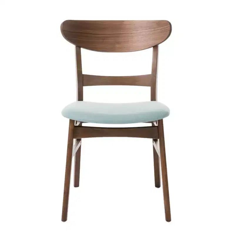 GDFStudio Isador Sala da Pranzo 5 Pezzi in Legno Rivestito in Tessuto Stile Mid-Century Moderno