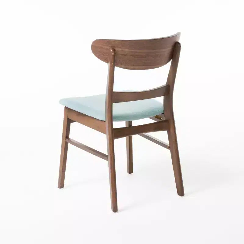 GDFStudio Isador Sala da Pranzo 5 Pezzi in Legno Rivestito in Tessuto Stile Mid-Century Moderno