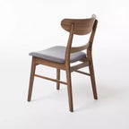 GDFStudio Isador Sala da Pranzo 5 Pezzi in Legno Rivestito in Tessuto Stile Mid-Century Moderno