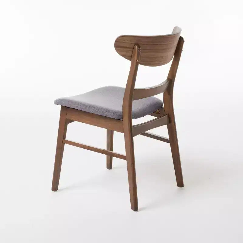 GDFStudio Isador Sala da Pranzo 5 Pezzi in Legno Rivestito in Tessuto Stile Mid-Century Moderno