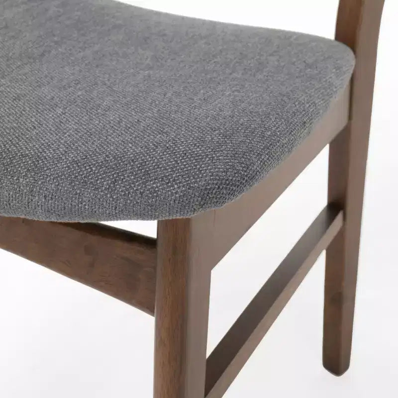 GDFStudio Isador Sala da Pranzo 5 Pezzi in Legno Rivestito in Tessuto Stile Mid-Century Moderno