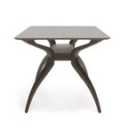 GDFStudio Isador Sala da Pranzo 5 Pezzi in Legno Rivestito in Tessuto Stile Mid-Century Moderno