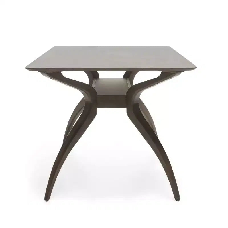 GDFStudio Isador Sala da Pranzo 5 Pezzi in Legno Rivestito in Tessuto Stile Mid-Century Moderno