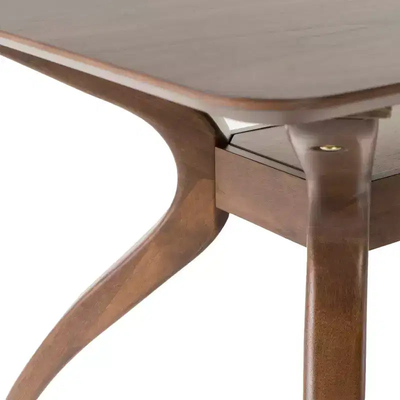 GDFStudio Isador Sala da Pranzo 5 Pezzi in Legno Rivestito in Tessuto Stile Mid-Century Moderno