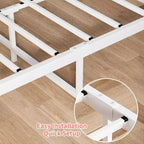 Struttura Letto Singolo per Bambini, Struttura Letto Singolo per Bambini con Testiera e Pediera a Forma di Cuore, Supporto Robusto a Doghe Metalliche, Silenzioso, Bianco