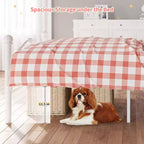 Struttura Letto Singolo per Bambini, Struttura Letto Singolo per Bambini con Testiera e Pediera a Forma di Cuore, Supporto Robusto a Doghe Metalliche, Silenzioso, Bianco