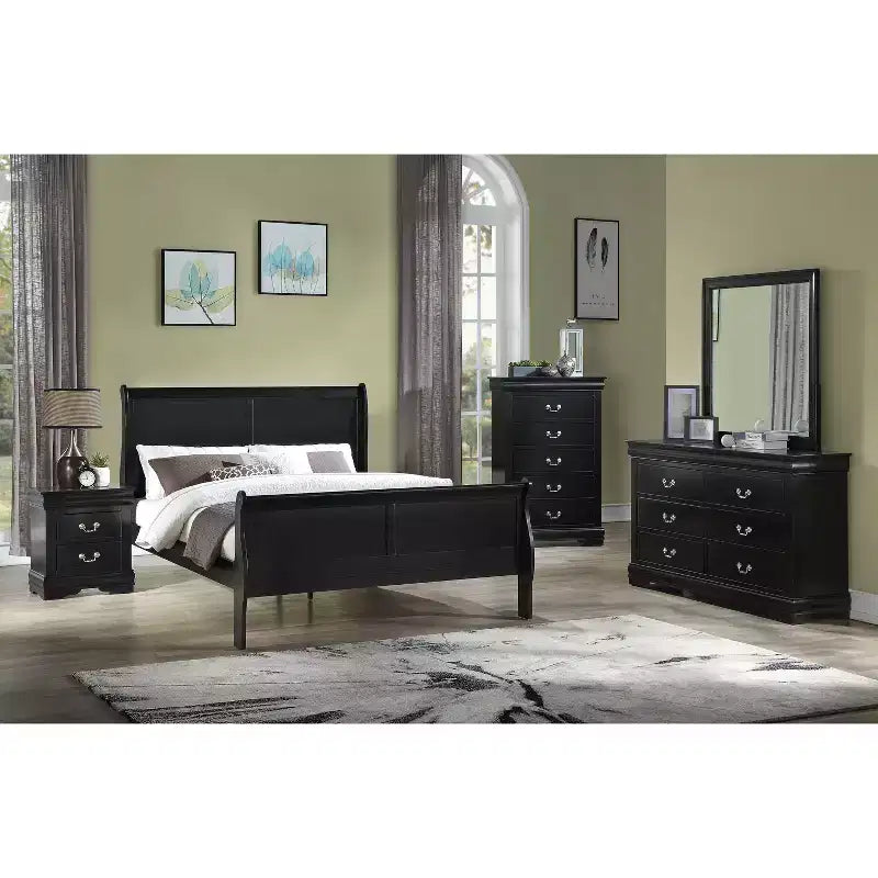 Cassettiera comodino a 5 cassetti Okak Contemporary in legno massello, contenitore per camera da letto con eleganti finiture in ottone, montaggio semplice