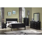 Cassettiera comodino a 5 cassetti Okak Contemporary in legno massello, contenitore per camera da letto con eleganti finiture in ottone, montaggio semplice