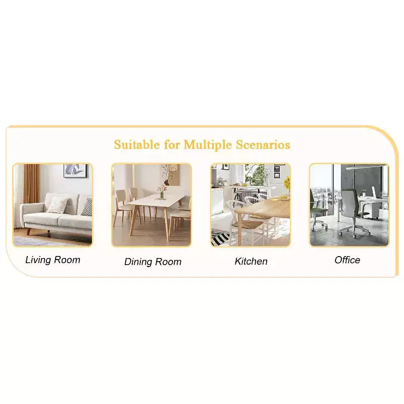 MAYEERTY Set di 4 Sedie da Pranzo in PU con Cuscino Esteso, Bianco Grigio Scuro, Linee Morbide, Arredamento Moderno