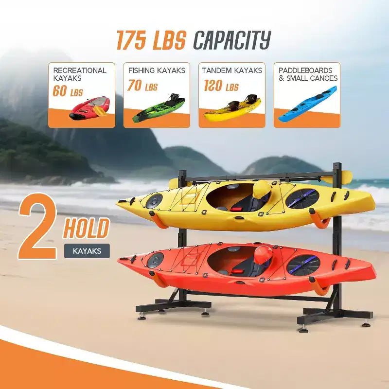 AMERLIFE Portakayak autoportante, supporto a larghezza regolabile con base stabile