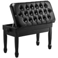 VEVOR Piano Bench, 29.5 x 14 x 20.3, Duet Keyboard Piano Chair with 20.3-23.4 Adjustable Height, Padded Cushion, Storage Compartment, Black