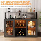 CuisinSmart Mobile bar/credenza per buffet con contenitore