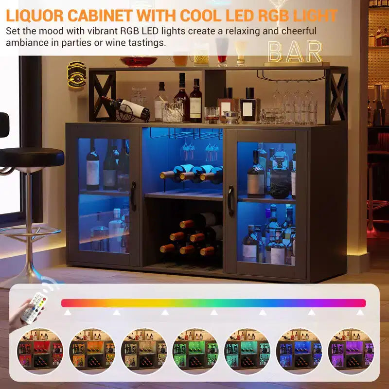 CuisinSmart Mobile bar/credenza per buffet con contenitore