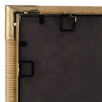 Specchio da trucco Uttermost Kampar in oro anticato e rattan 23 x 36