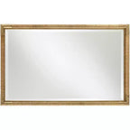 Specchio da trucco Uttermost Kampar in oro anticato e rattan 23 x 36