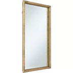 Specchio da trucco Uttermost Kampar in oro anticato e rattan 23 x 36