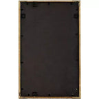 Specchio da trucco Uttermost Kampar in oro anticato e rattan 23 x 36