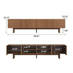 Mobile porta TV e console multimediale e centri di intrattenimento Luck Live Mid-Century Modern 86.61 con ampio spazio di archiviazione