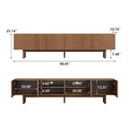 Mobile porta TV e console multimediale e centri di intrattenimento Luck Live Mid-Century Modern 86.61 con ampio spazio di archiviazione