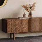 Mobile porta TV e console multimediale e centri di intrattenimento Luck Live Mid-Century Modern 86.61 con ampio spazio di archiviazione