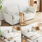Divano letto queen size da 66 pollici, divano letto queen size con tessuto di lino 360G e cuscini, adatto per il soggiorno