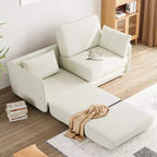 Divano letto queen size da 66 pollici, divano letto queen size con tessuto di lino 360G e cuscini, adatto per il soggiorno