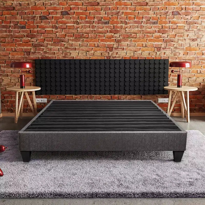 Base letto imbottita Speedy grigio scuro