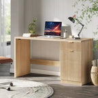 Scrivania Direzionale da 60 con Contenitore, Cassetto e Armadietto, Scrivania Moderna per Computer per Ufficio Domestico, Scrittoio o Tavolo da Conferenza, Rovere Naturale