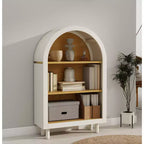 GDFStudio Annabelle Modern 37.4 Arched 3-Tier Storage Bookcase