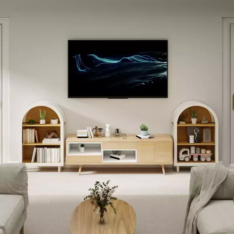 GDFStudio Annabelle Moderna Libreria con Arco a 3 Ripiani 37.4