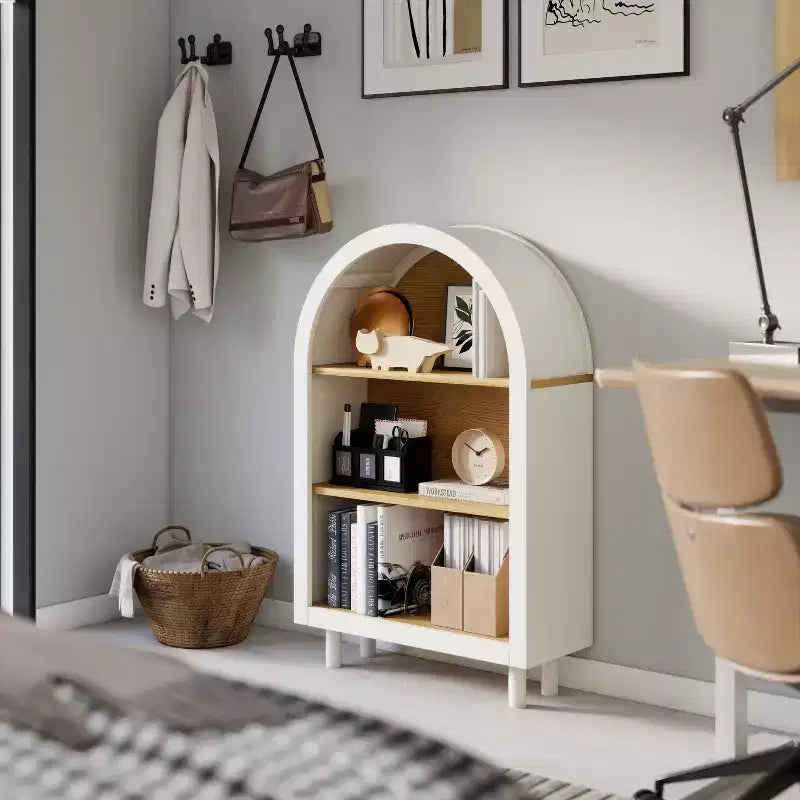GDFStudio Annabelle Moderna Libreria con Arco a 3 Ripiani 37.4