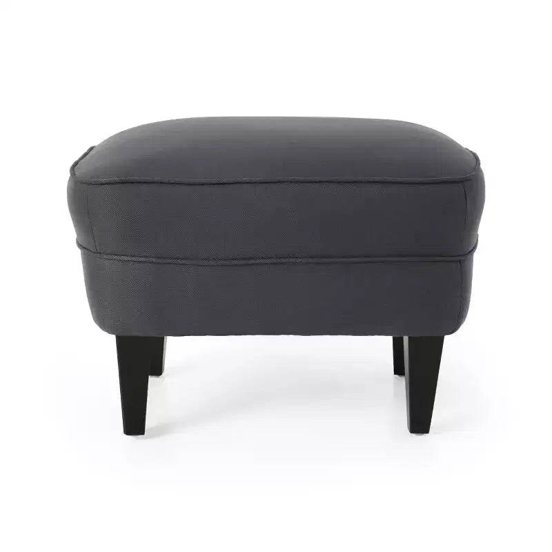 GDFStudio Jaxen Set Divano Club e Pouf Imbottiti in Tessuto Contemporaneo
