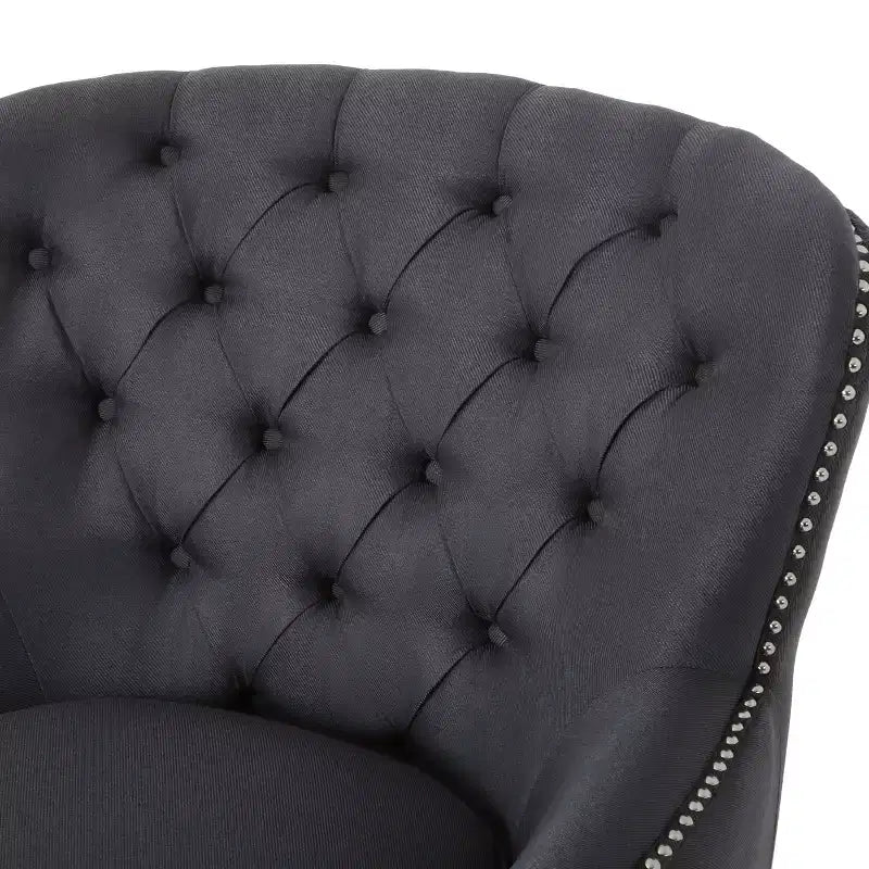 GDFStudio Jaxen Set Divano Club e Pouf Imbottiti in Tessuto Contemporaneo