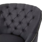 GDFStudio Jaxen Set Divano Club e Pouf Imbottiti in Tessuto Contemporaneo