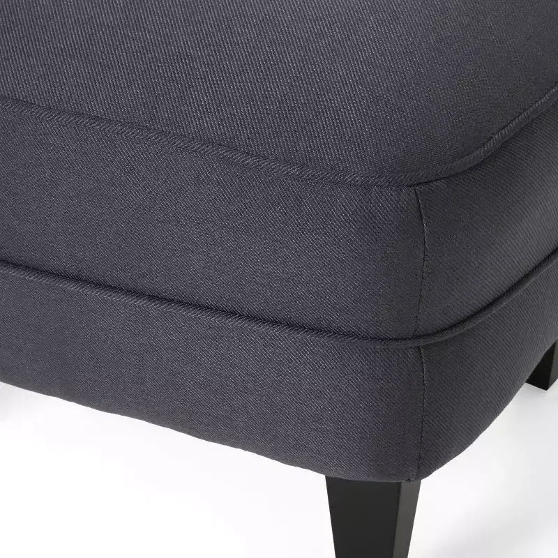 GDFStudio Jaxen Set Divano Club e Pouf Imbottiti in Tessuto Contemporaneo