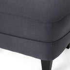 GDFStudio Jaxen Set Divano Club e Pouf Imbottiti in Tessuto Contemporaneo