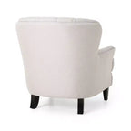 GDFStudio Jaxen Set Divano Club e Pouf Imbottiti in Tessuto Contemporaneo