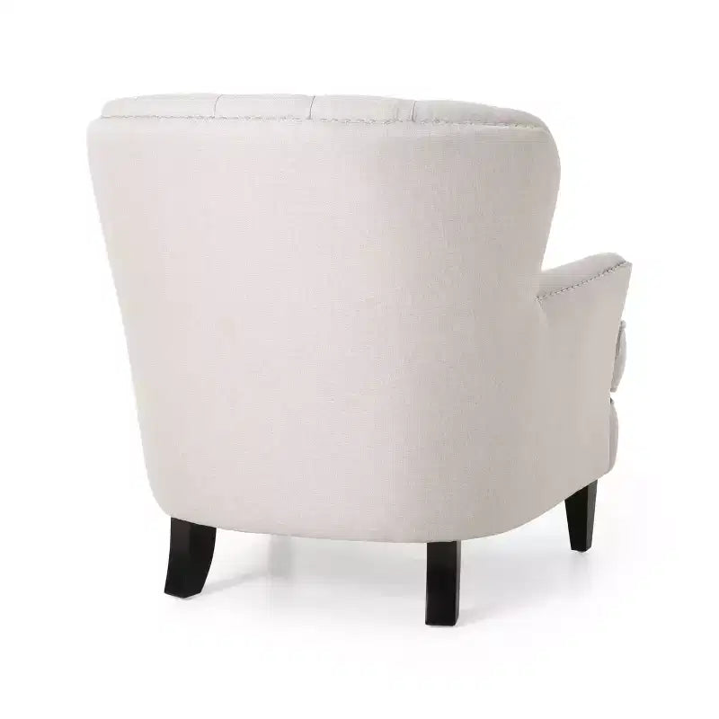 GDFStudio Jaxen Set Divano Club e Pouf Imbottiti in Tessuto Contemporaneo