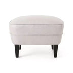 GDFStudio Jaxen Set Divano Club e Pouf Imbottiti in Tessuto Contemporaneo