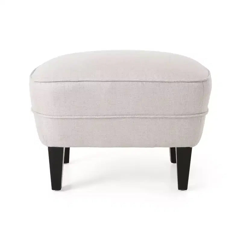 GDFStudio Jaxen Set Divano Club e Pouf Imbottiti in Tessuto Contemporaneo