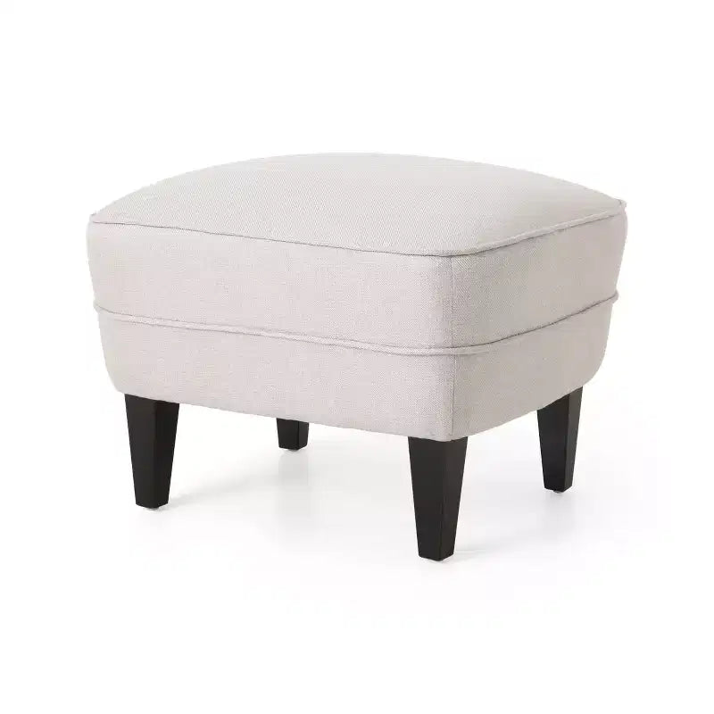 GDFStudio Jaxen Set Divano Club e Pouf Imbottiti in Tessuto Contemporaneo