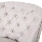 GDFStudio Jaxen Set Divano Club e Pouf Imbottiti in Tessuto Contemporaneo