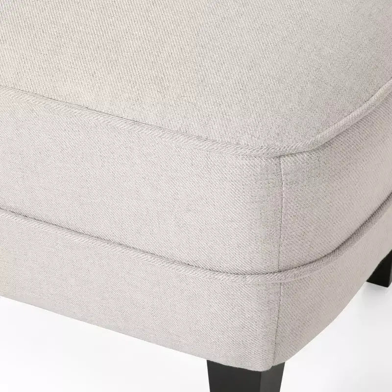 GDFStudio Jaxen Set Divano Club e Pouf Imbottiti in Tessuto Contemporaneo