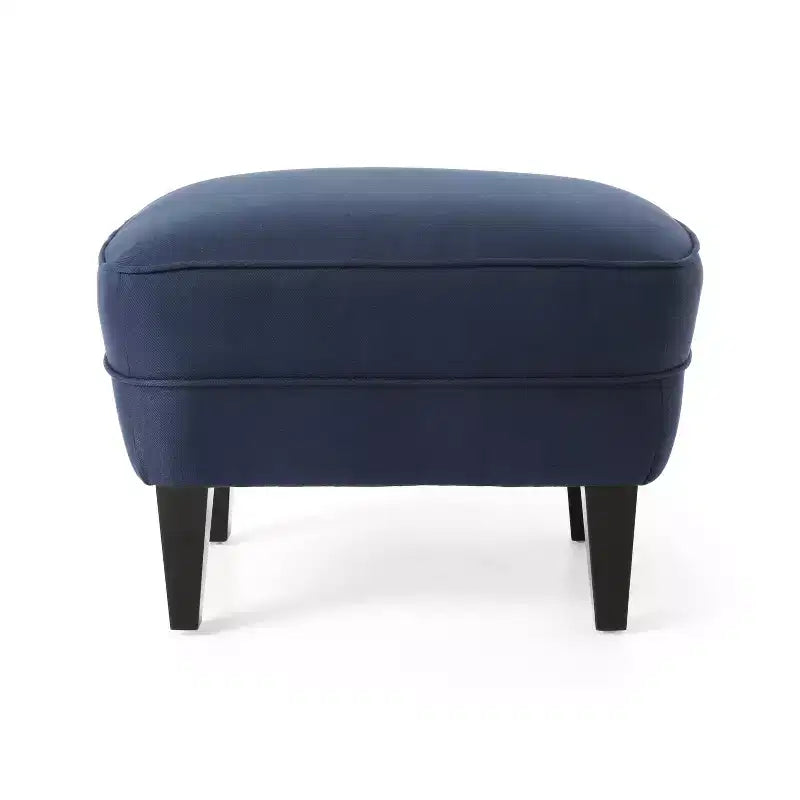 GDFStudio Jaxen Set Divano Club e Pouf Imbottiti in Tessuto Contemporaneo