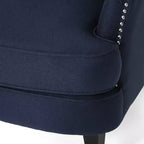 GDFStudio Jaxen Set Divano Club e Pouf Imbottiti in Tessuto Contemporaneo