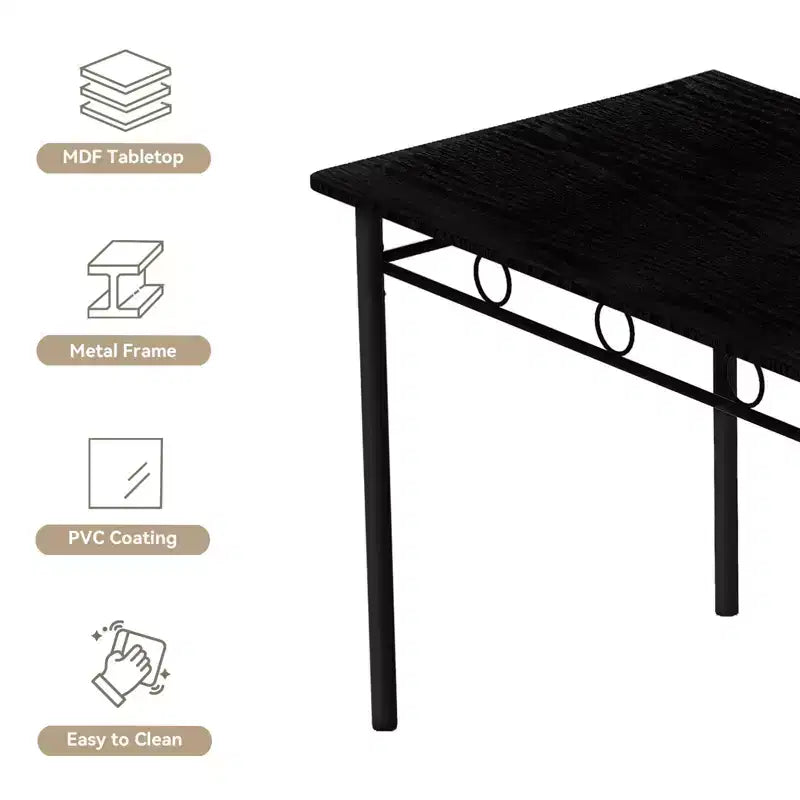 Set da pranzo Dyonery per 4 persone con piano del tavolo spesso 1,6, set da tavolo da cucina da 5 pezzi, set tavolo e sedie da cucina per sala da pranzo salvaspazio